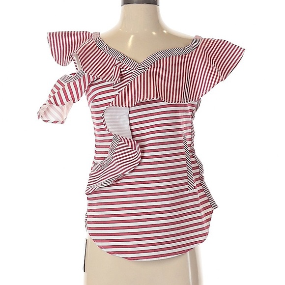 Self-Portrait Tops - Self portrait off shoulder cotton top